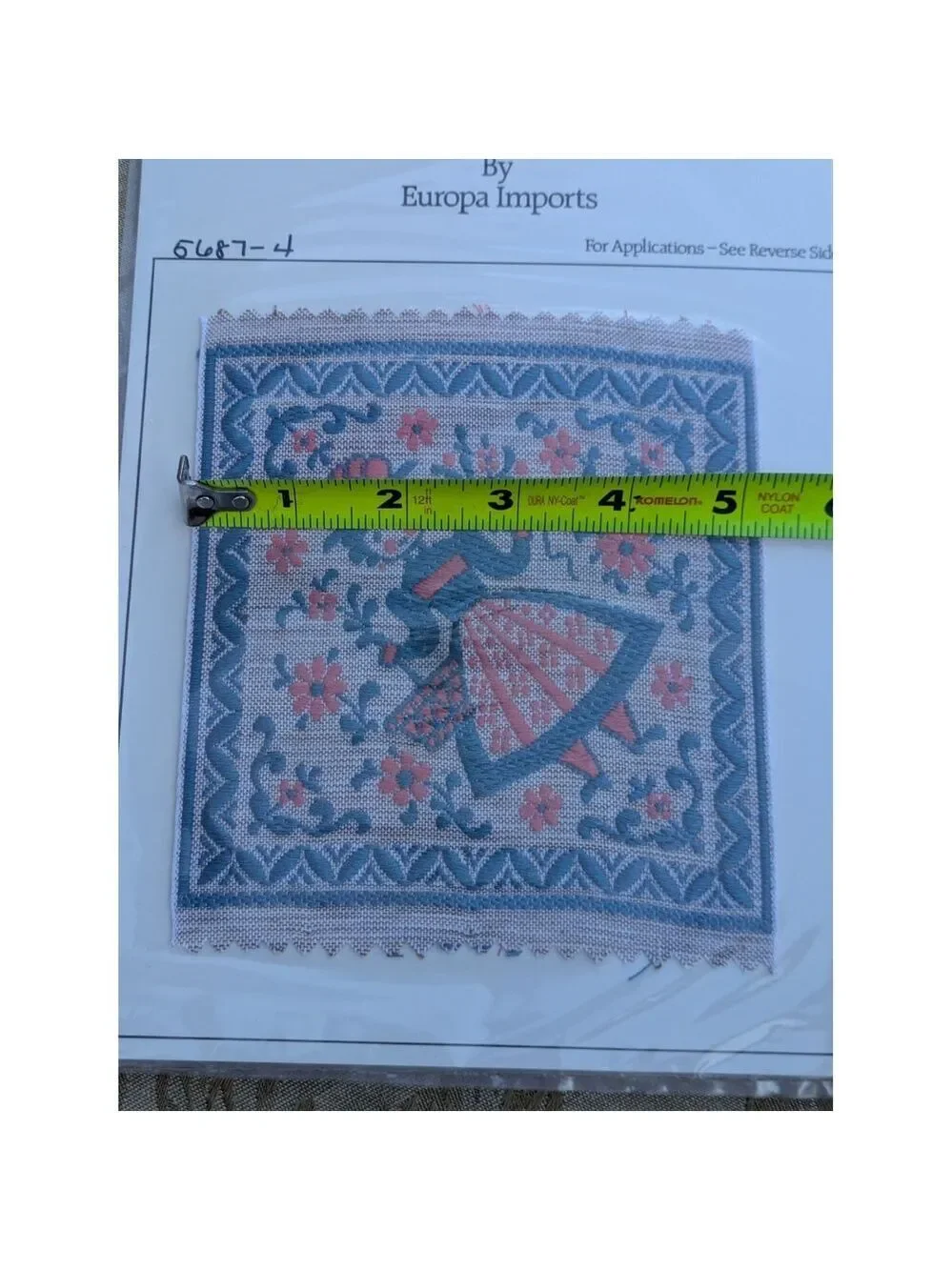 Creative Patches Set Of 2  by Europa Imports Vintage Woven Applique.  New